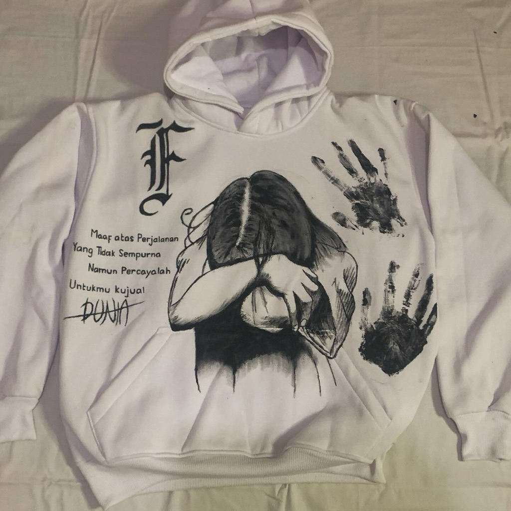 Hoodie Handpainted Batch II : Feast. - Nina