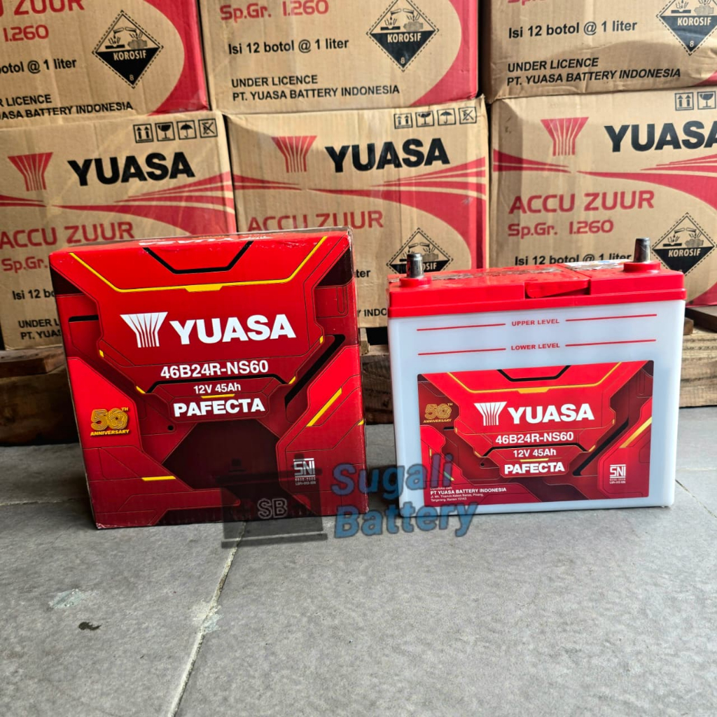 AKI MOBIL AVANZA XENIA OLD, TERIOS, RUSH YUASA NS60 AKI BASAH 45AH ORIGINAL YUASA BATTERY