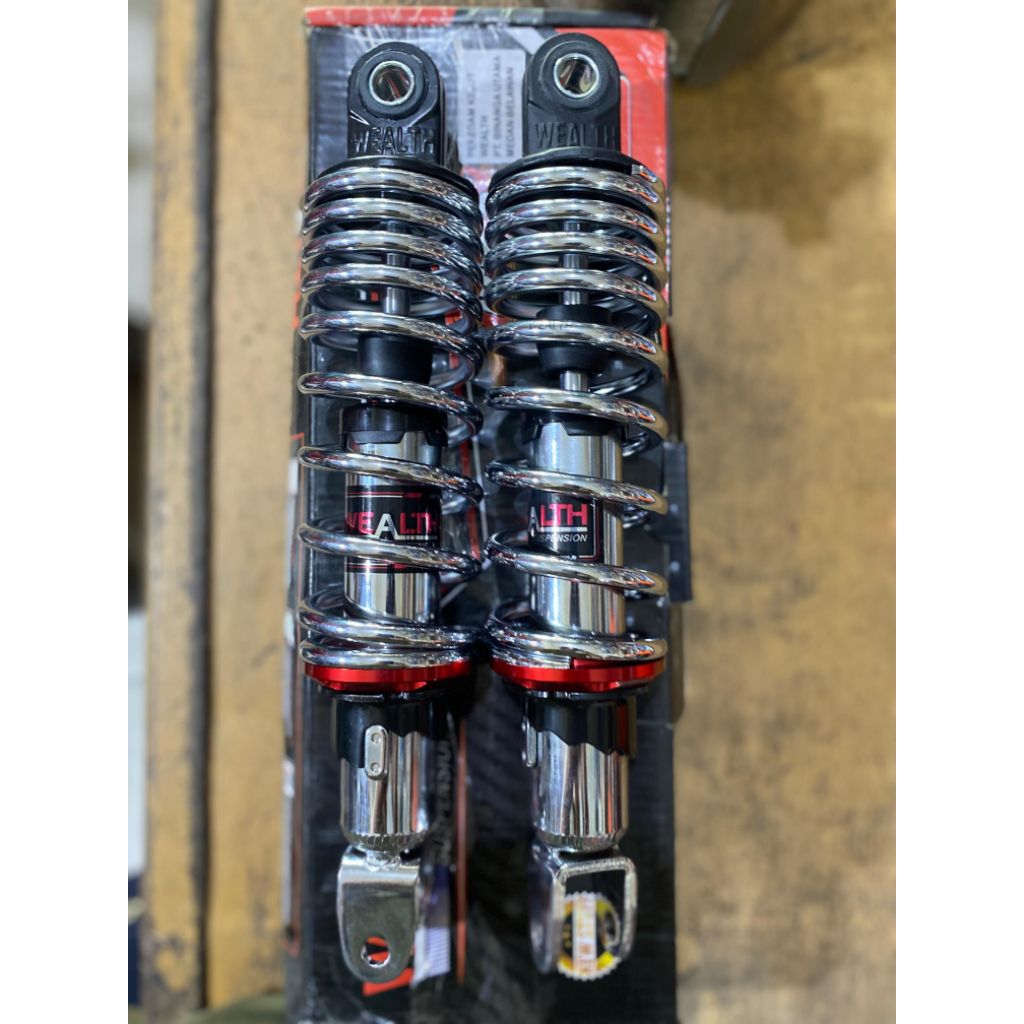 SHOCK BELAKANG WEALTH 280MM CHROME AEROX NMAX PXC 150