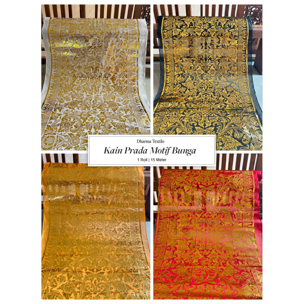 Kain Prada Bali Motif Bun 1 Roll (15 Meter) | Bahan TC