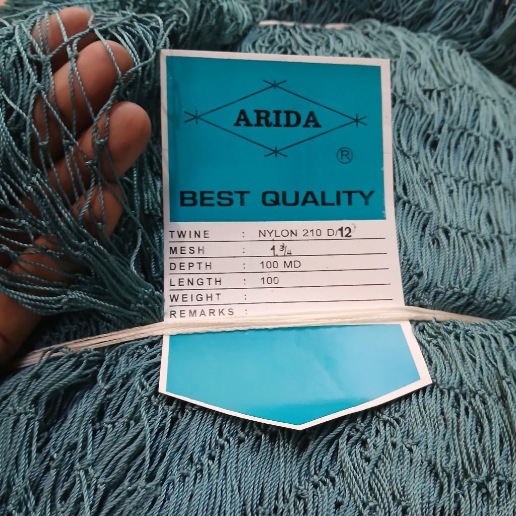 jaring nylon ARIDA 1 3/4 IN D12 100MD X 100YDS