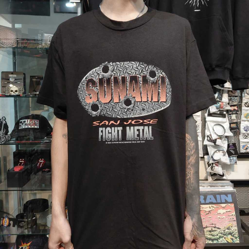 T Shirt Band Official SUNAMI - FIGHT METAL Original
