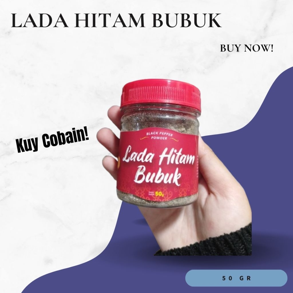 

LADA HITAM BUBUK/BUMBU DAPUR/BLACK PEPPER POWDER/50gr
