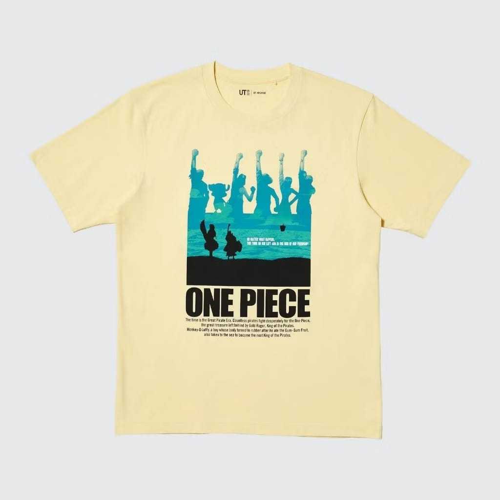 Baju Uniqlo x One Piece (No Matter What Happens) UT Archive Kaos Wanita dan Pria - Cotton Kuning