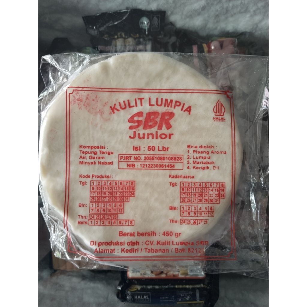 

Kulit Lumpia isi 50 lembar