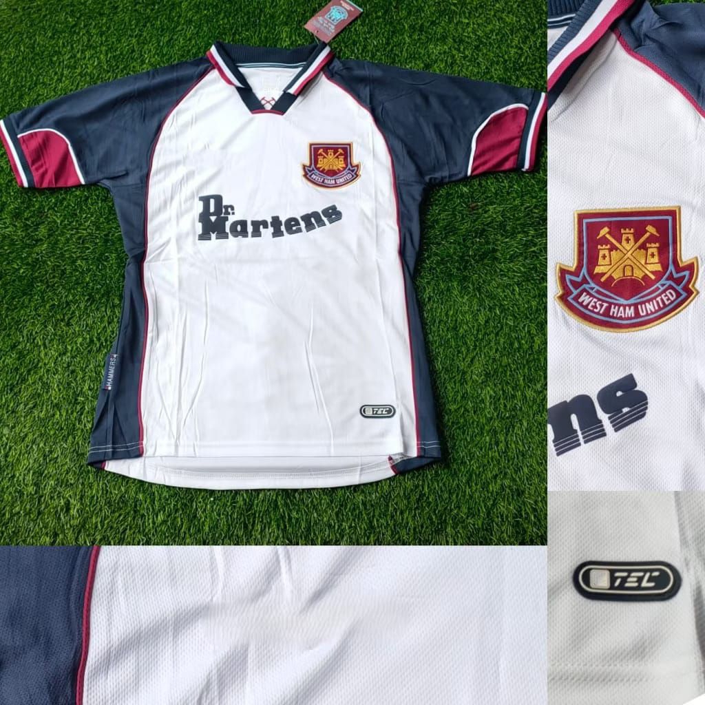 "JERSEY BOLA RETRO VINTAGE WEST HAM AWAY 1999 AAA CLASSIC/ Jersey Vintage.