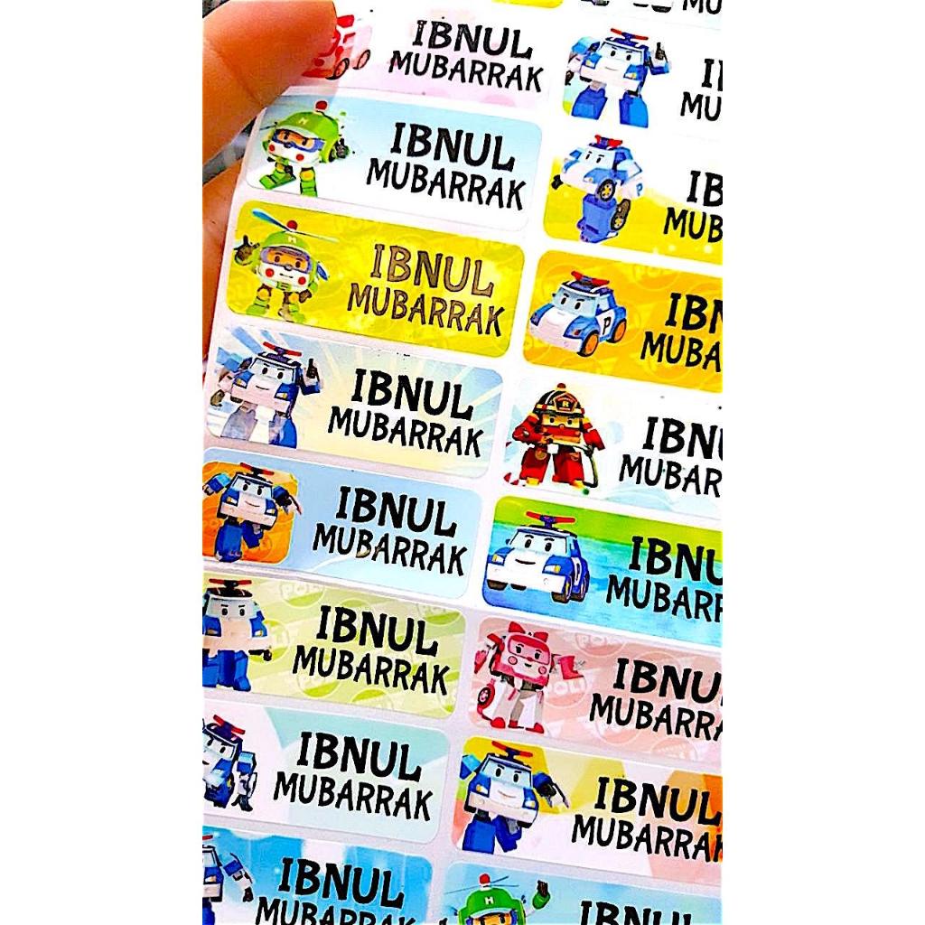 

Label Nama Anti Air Sticker Waterproof Robocar Poli