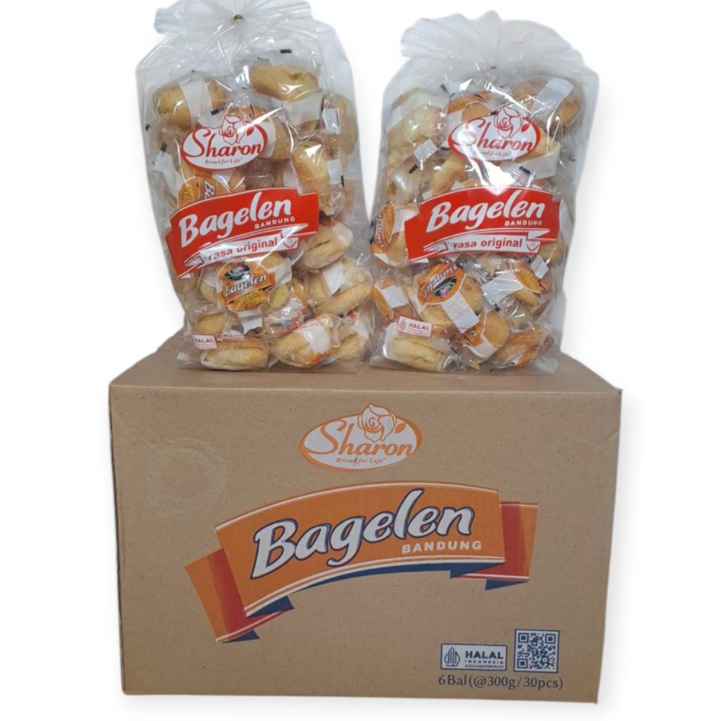 

2 bungkus isi 60 pcs roti kering bagelen sharon bandung