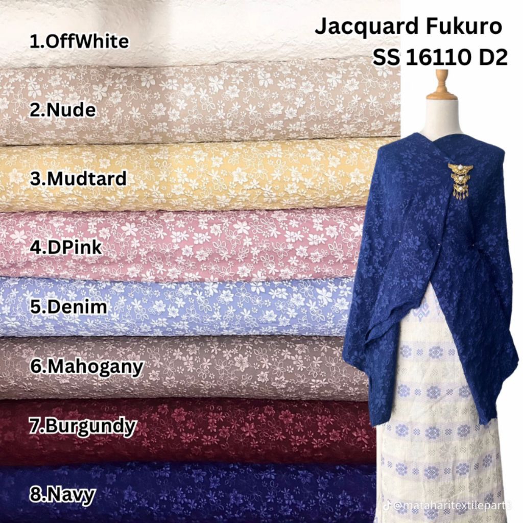 Kain Bahan Jaguard Embos/Kain Jaguard Fukuro/Jaguard Fukuro Premium