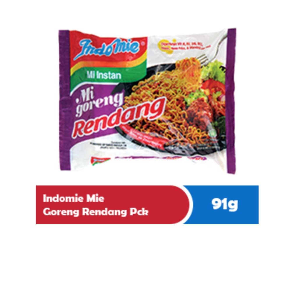 

Indomie MIE GORENG RENDANG 91gr 1 dus isi 40pcs