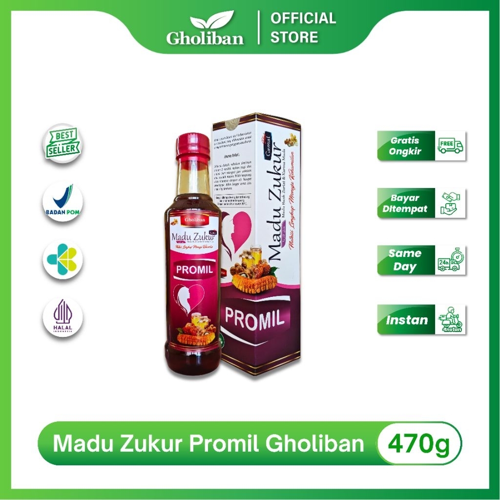 

Gholiban Madu Zukur Promil 470g