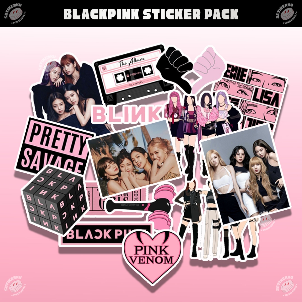 

15pcs BLACKPINK Sticker Pack A6 | stiker blackpink aesthetic untuk laptop hp koper helm