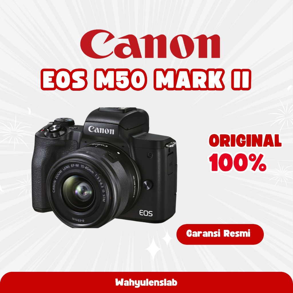 Canon EOS M50 Mark II Body Only Kamera Mirrorless Original Garansi Resmi 1 Tahun