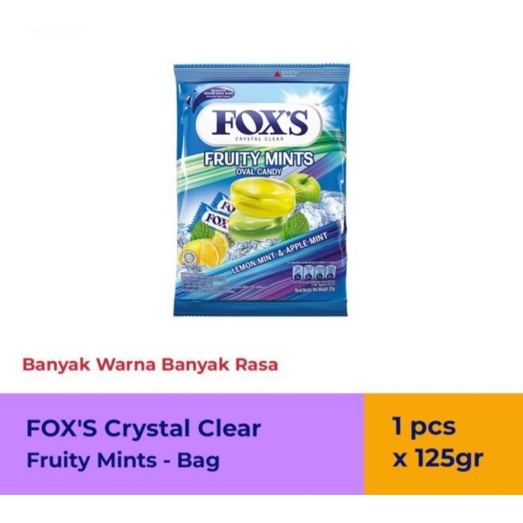 

FOX’S Fruity Mint Bag 125 gram / permen foxs