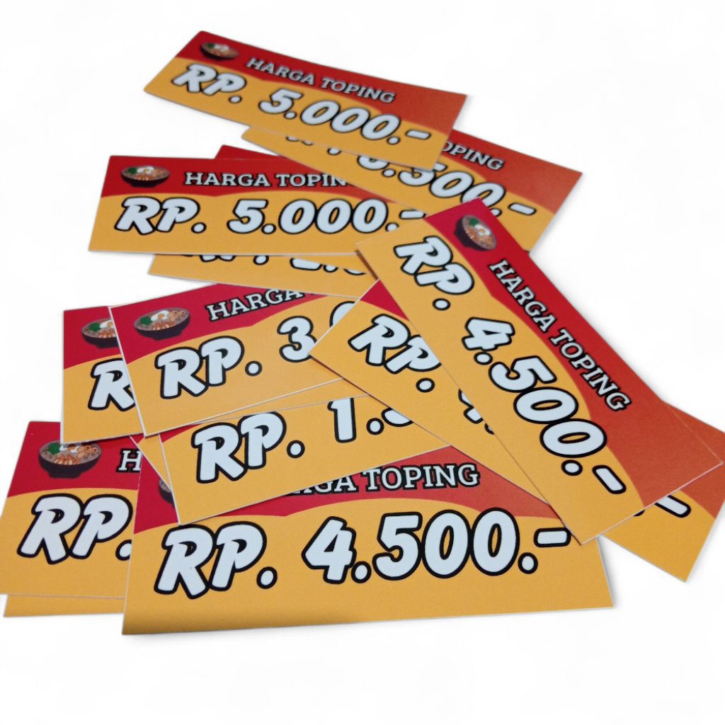 

Label Harga Toping Seblak