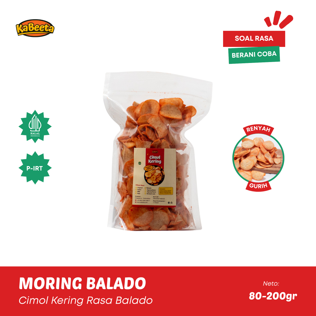 

Kabeeta Moring Balado - Cimol Kering Rasa Balado | Molring Balado & Molreng Balado Snack