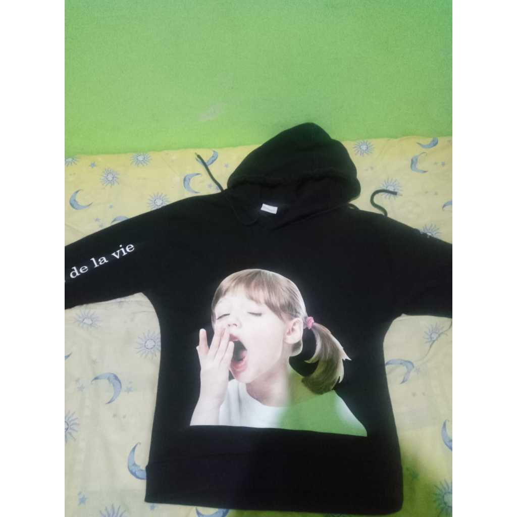Hoodie ADLV Black - Kids Baby Face Yawn Hoodie Black