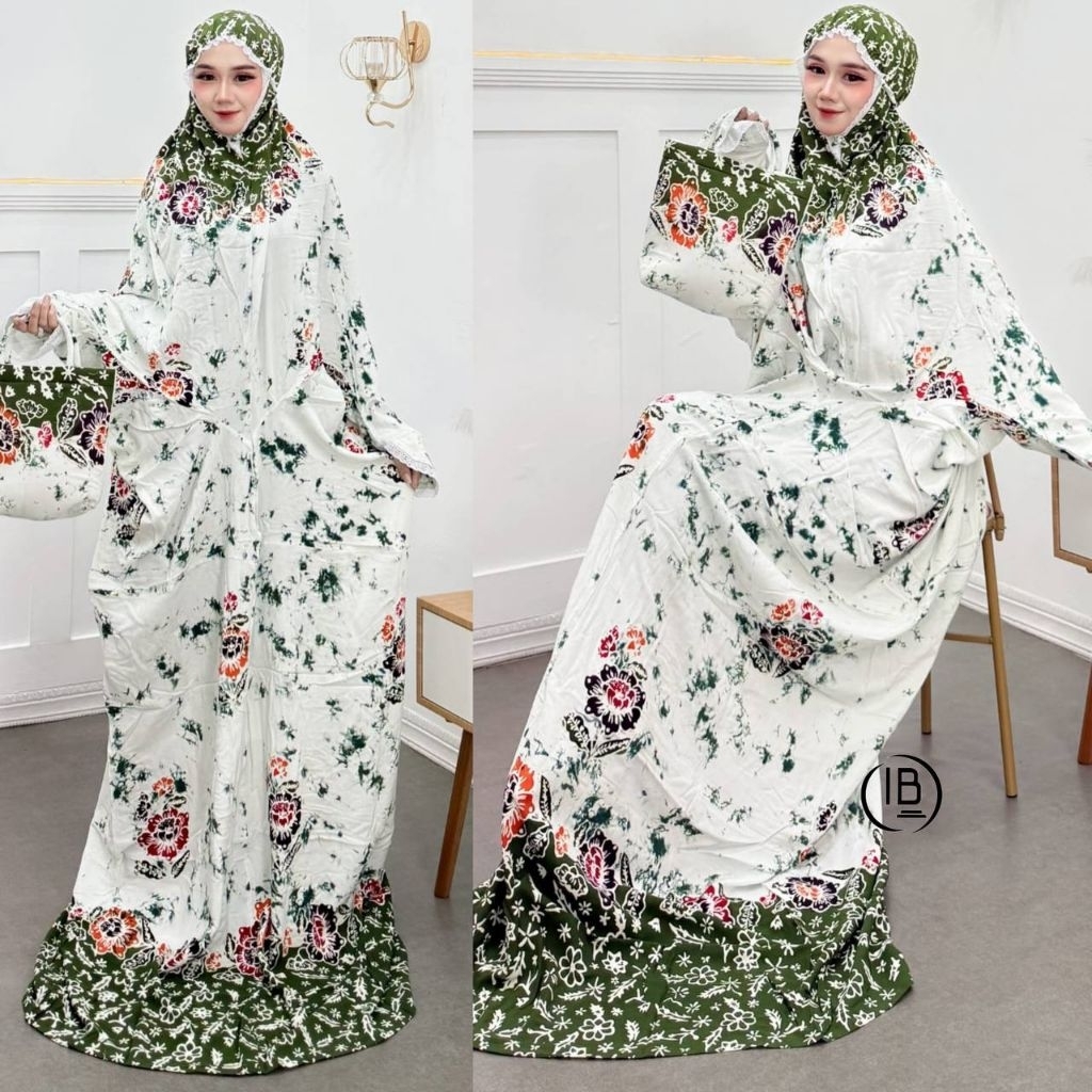 mukena batik dewasa mukenah cantik travelling mukena lajuran rayon tebal nyaman