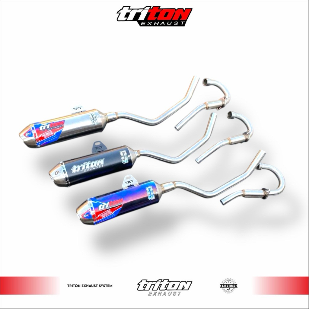 Knalpot Racing CRF 150 L, KLX 150, WR155, Dtracker Triton Exhaust type CR-5 Fullsystem