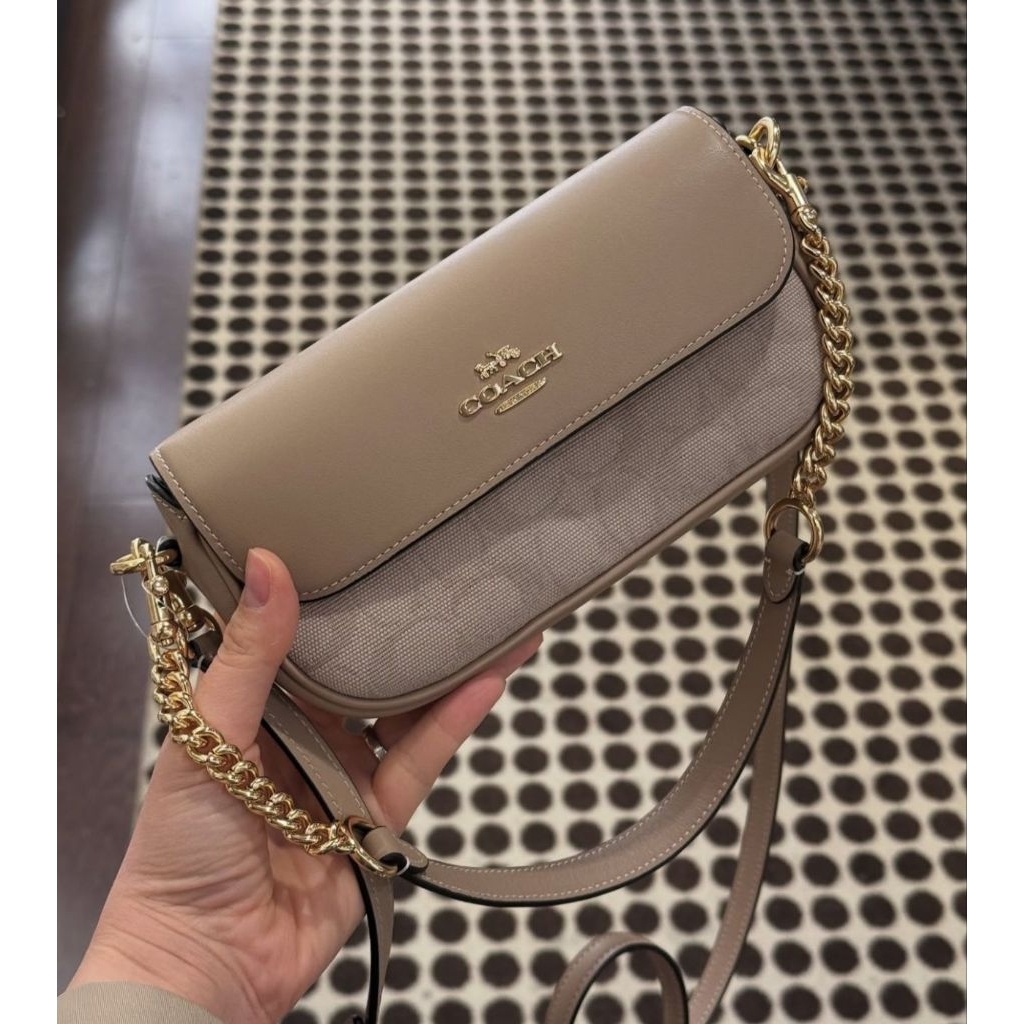 Tas Wanita Coach ORIGINAL STORE Hailey Flap Bag in Signature Canvas AUTHENTIC STORE