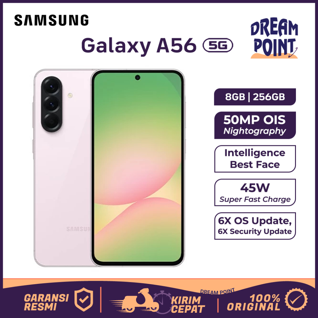 Samsung Galaxy A56 5G 8/256 Super AMOLED Handphone Android HP Samsung Terbaru 2025 Original 100%
