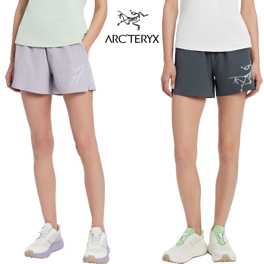 Arc'teryx Celana Pendek Olahraga Wanita Bahan elastis cepat kering, desain bodyfit, anti melintir, c