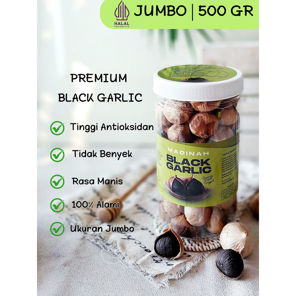 

MADINAH Black Garlic 500 Gram Premium Jumbo