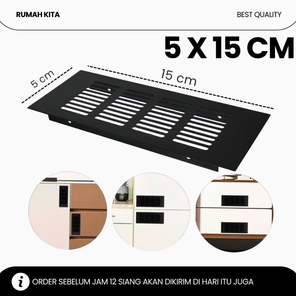 Lubang Hawa Udara Ventilasi Lemari Rak / Ventilasi Kitchen Set 5 x 15 CM