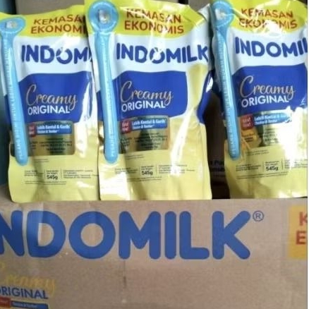

INDOMILK kental manis putih 545gram POUCH, 1 dus isi 24 ready stok