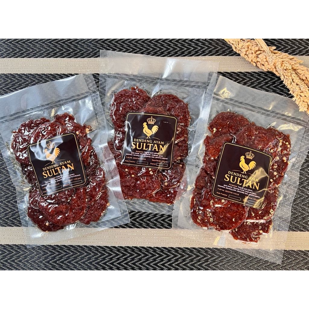 

READY 3 pcs Dendeng Ayam Sultan Siap Makan 100gr isi 11slice
