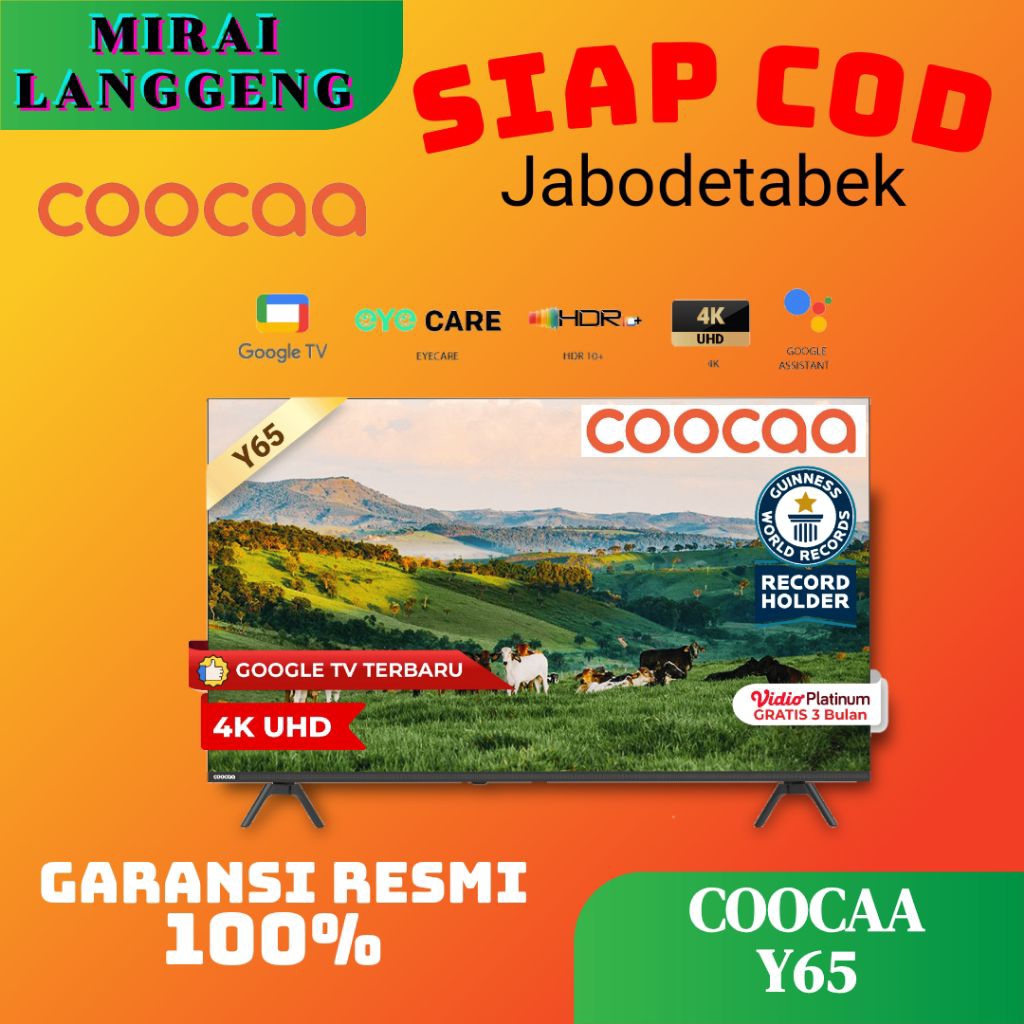 COOCAA 43Y65/Y65/43-Y65 43INCH LED Smart TV 43 inch 43Y65 - 4K UHD-Dolby Audio Y65