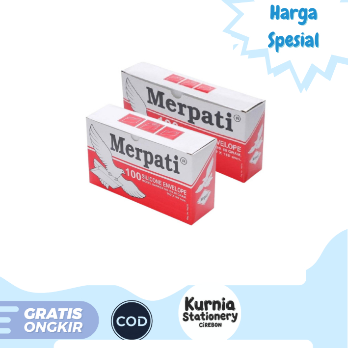 

Kiky Merpati Envelope Model Banker No. 104, 110 & 90. 80 Gram / Amplop Polos (1Pack)
