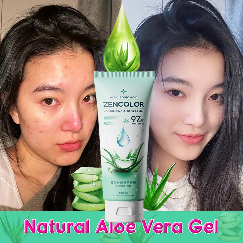 Lidah Buaya Aloe Vera Gel Moisturizer Lidah Buaya Gel loe Vera Extract 97% Memudarkan Bekas Jerawat 