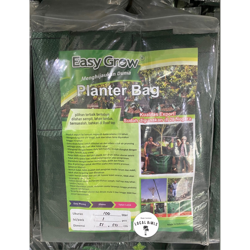 planter bag 100 liter easy grow
