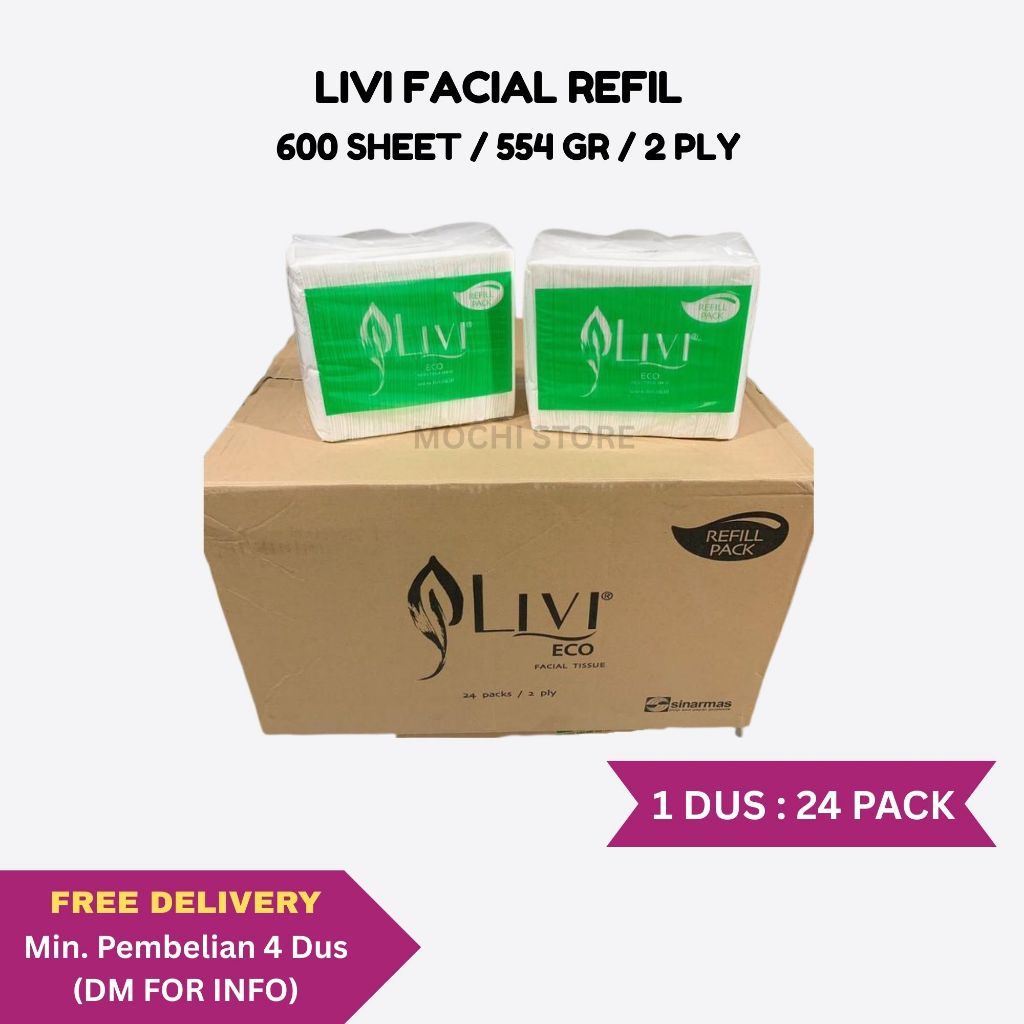 [GROSIR] TISSUE MURAH [PAKET 1DUS] TISU LIVI ECO POP UP REFILL | LIVI ECO POP UP 1000GR