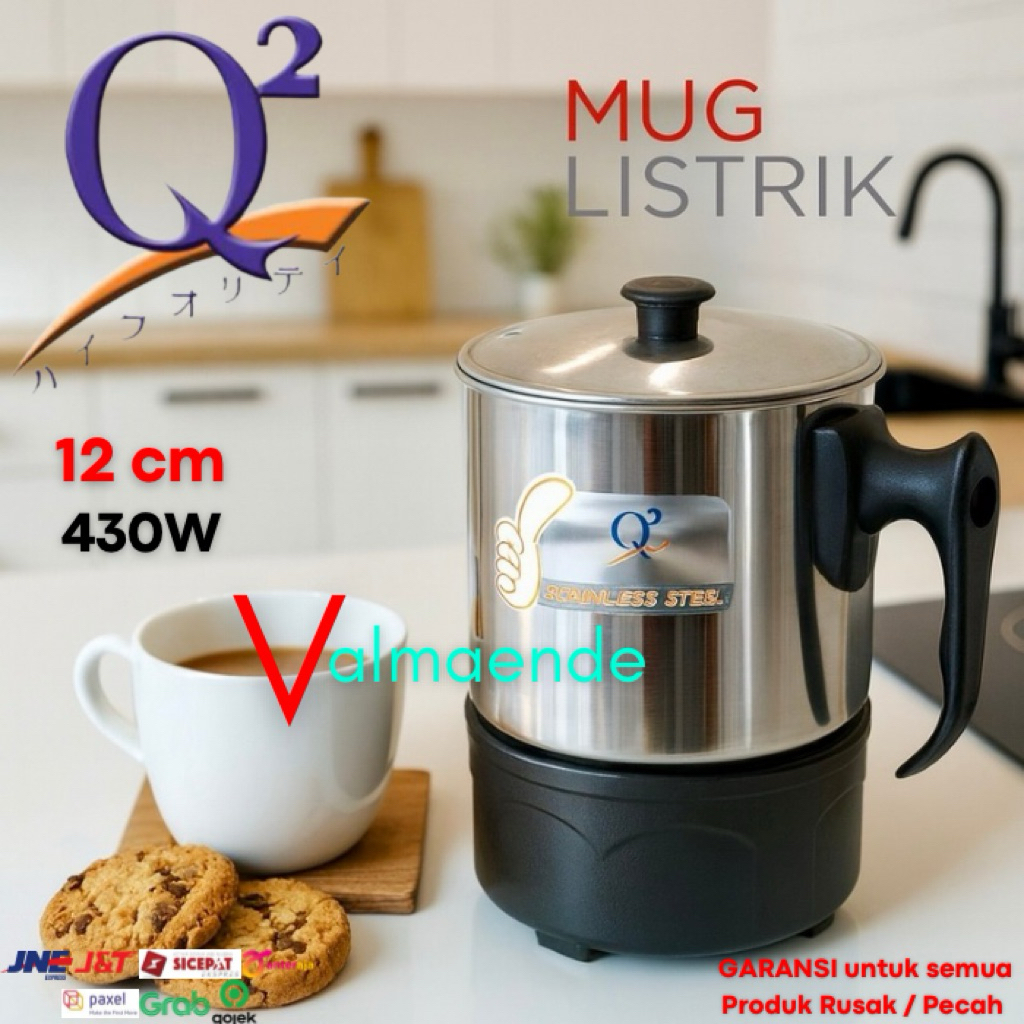 Mug Listrik Panci Listrik Teko Listrik Stainless Steel Pemanas Air 1 Liter 8012 low watt Packing Bub