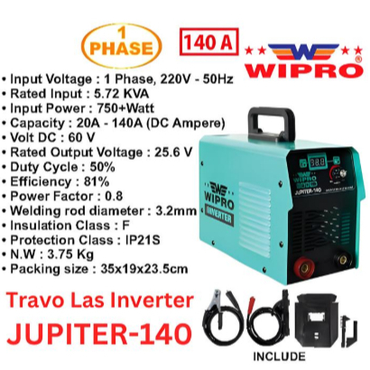 ORIGINAL WIPRO MESIN TRAVO LAS 140A JUPITER MURAH / Travo Las Inverter WIPRO JUPITER-140 / Mesin Las