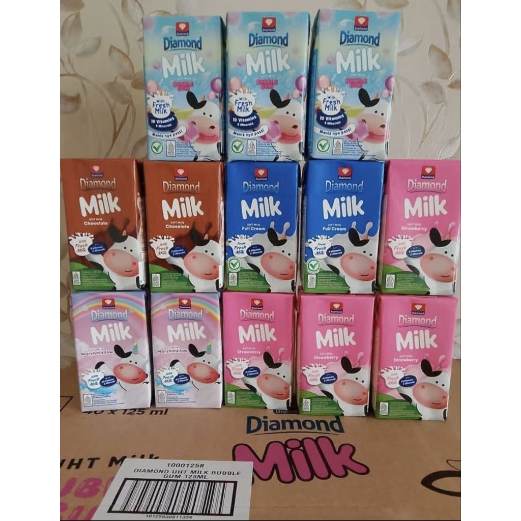 

Susu Diamond UHt diamond 125 ml 1 dus isi 40 kotak