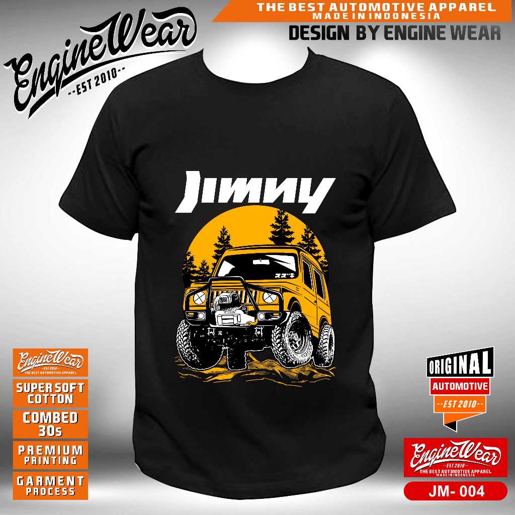 Kaos Jimny SJ410 Kaos baju tshirt mobil Jeep Offroad suzuki jimny katana Otomotif - Enginewear