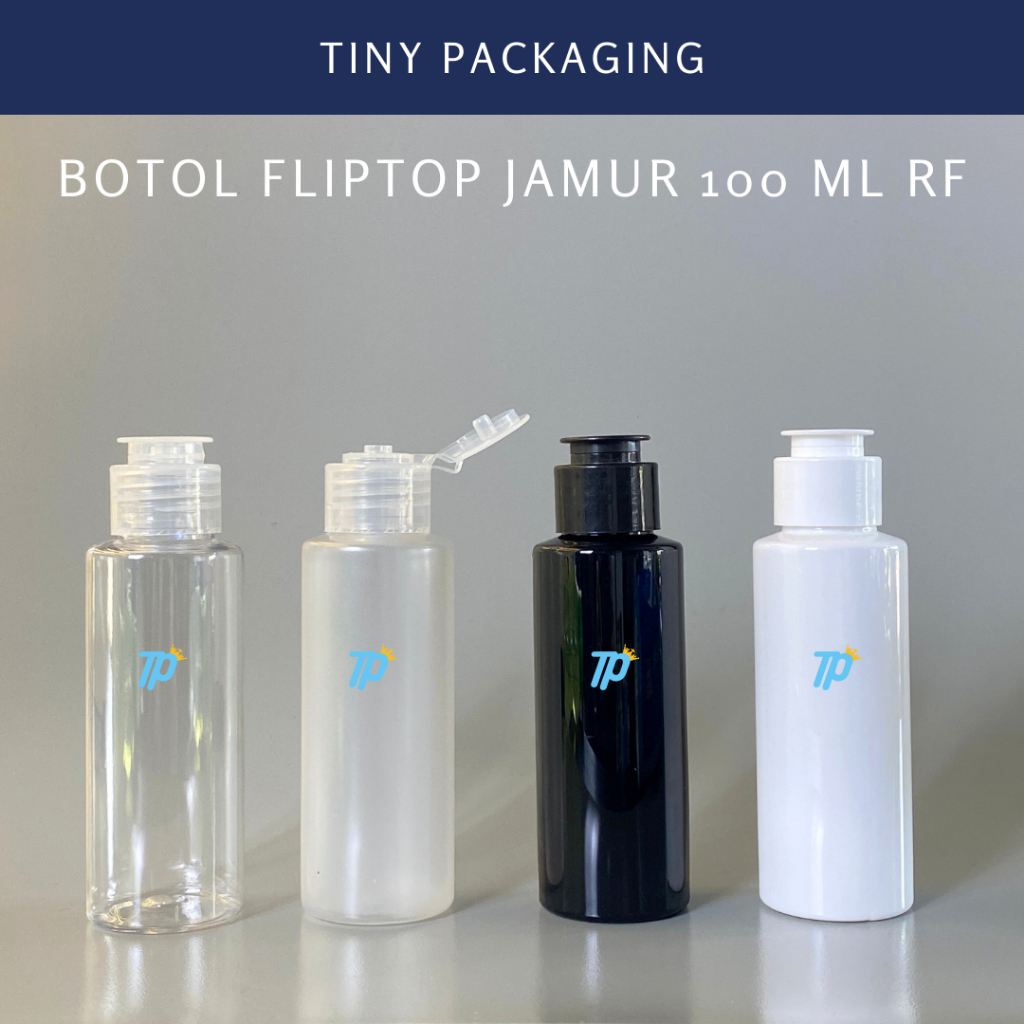 Botol Fliptop 100 ml | Botol Fliptop Jamur 100 ml RF | Botol 100 ml Fliptop