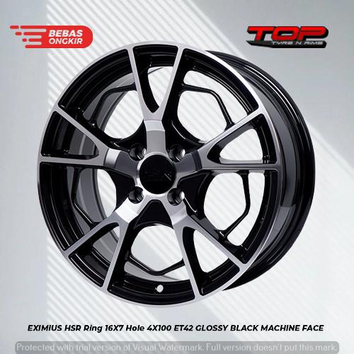 Velg HSR EXIMIUS Ring 16  - Pelek Mobil Untuk Honda Brio Agya Ayla Freed R16 Murah