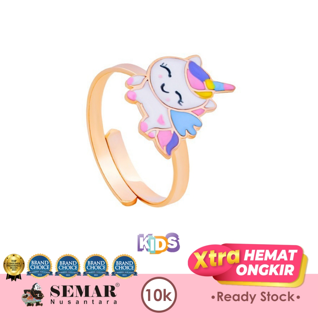 Cincin Emas Anak Baby Colour Little Unicorn Gold 10K Semar Nusantara