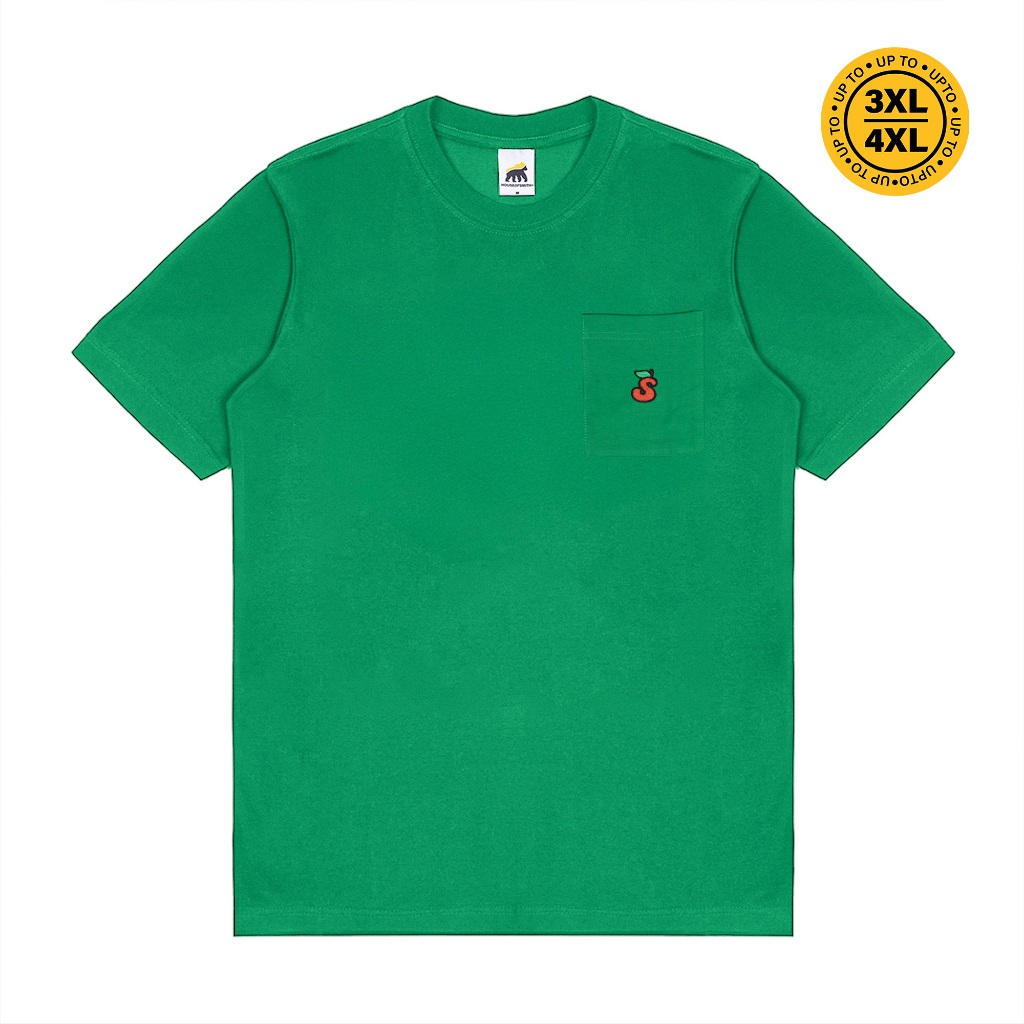 House of Smith Kaos Pria Lengan Pendek - Tomatoes Pocket Tshirt Green Fuji - T Shirt