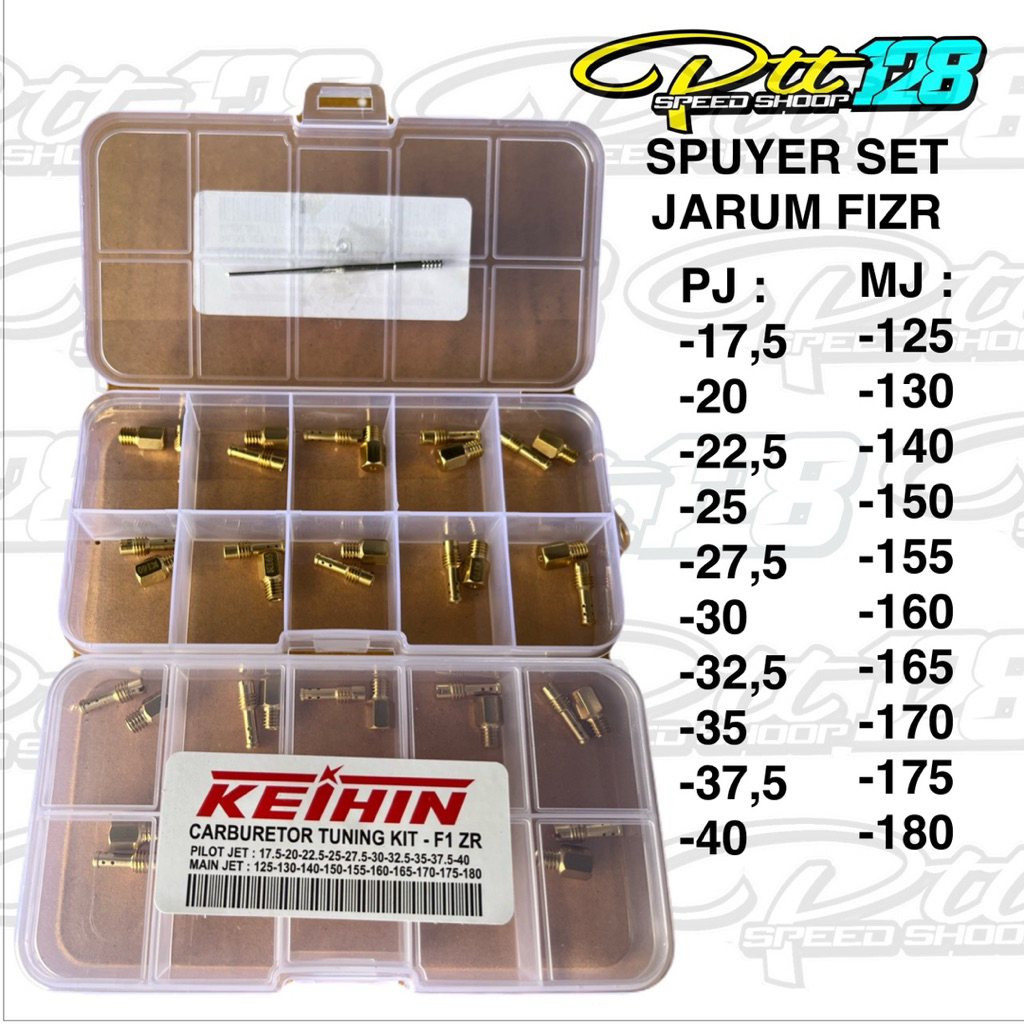 CARBURATOR TUNING KIT FIZR MAIN JET PILOT JET SET FORCE1+JARUM 20biji SPUYER SET F1ZR F1 ALFA SIGMA
