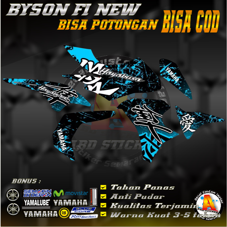 Stiker Decal Motor Yamaha BYSON FI NEW - Decal Stiker BYSON FI NEW |KODE A087