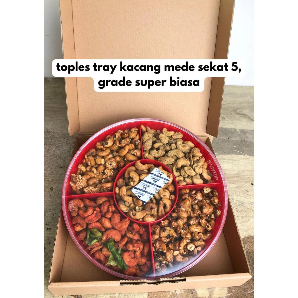 

Paket Toples Sekat 5 - Kacang Mede & Kacang Thailand (Lusinan, 12 Toples)