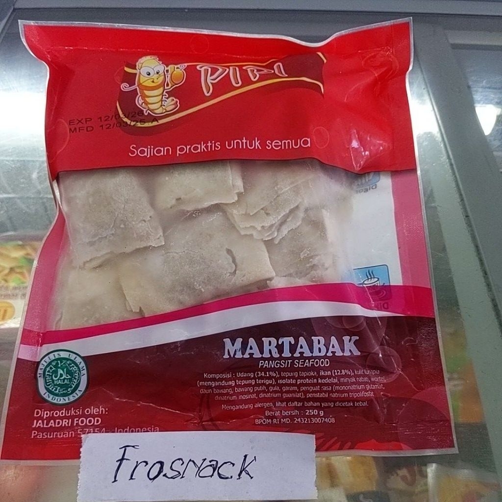 

Pipi Martabak 250g pangsit seafood