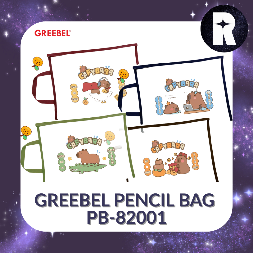 

GREEBEL TEMPAT PENSIL BESAR CAPYBARA / PENCIL BAG / TRANSPARANT PUCH BAG LARGE PB-82001