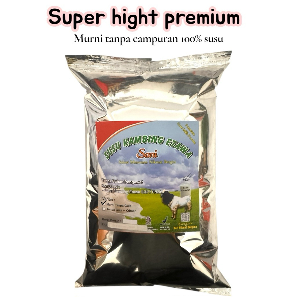 

SUPER HIGHT PREMIUM SUSU KAMBING ETAWA TANPA GULA
