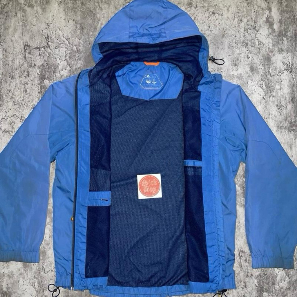 Jaket / Jacket Gunung Outdoor Blue Kantong Outer Wanita Cowok Biru Parka